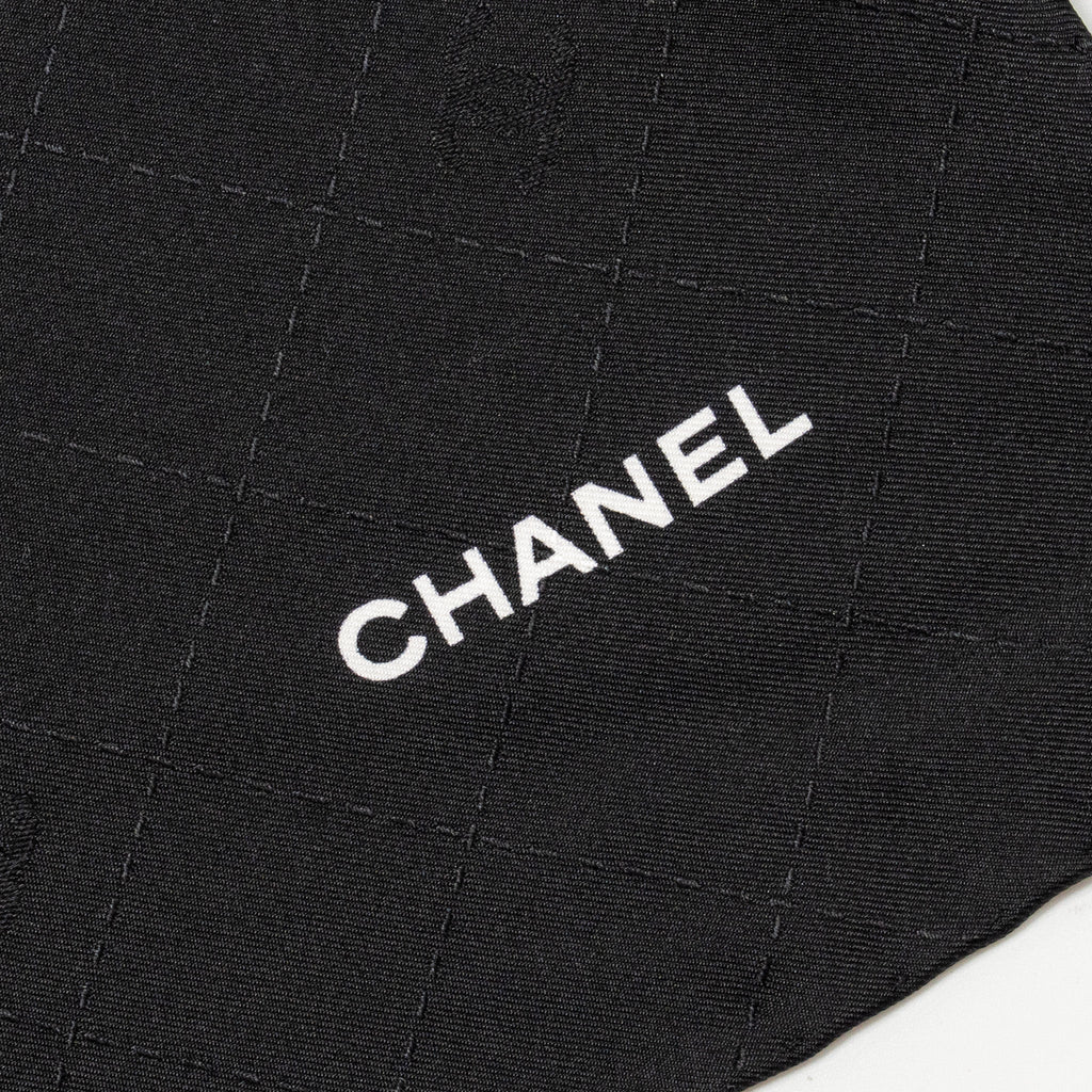 Chanel 90cm Coco’s Apartment Interlocking CC Logo Silk Scarf Black/Multicolour