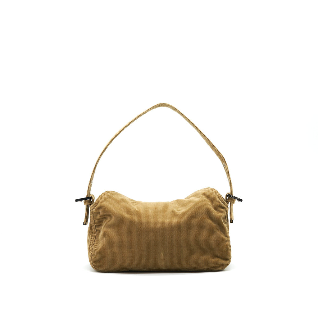 Fendi Vintage Nylon Baguette Bag Light Brown SHW