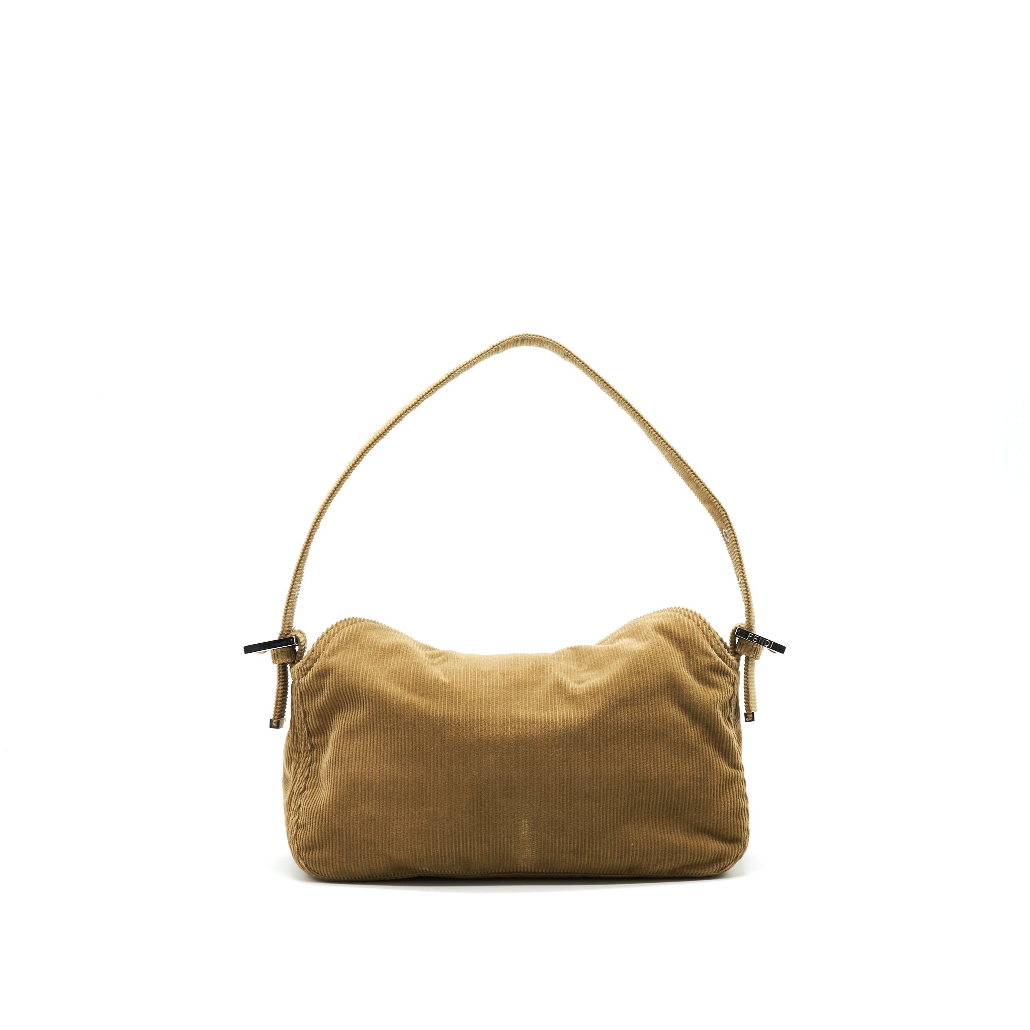 Fendi Vintage Nylon Baguette Bag Light Brown SHW