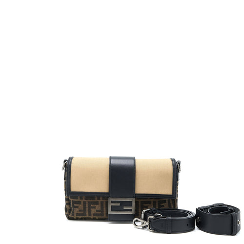 Fendi Regular Baguette Bag FF Jacquard Canvas Multicolour SHW