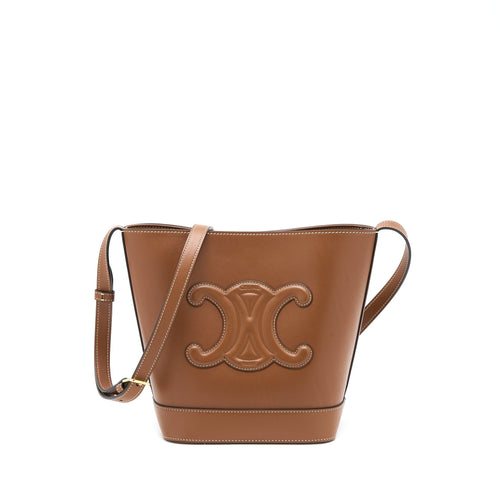 Celine Small Bucket Cuir Triomphe Calfskin Tan