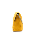 Celine Flap Shoulder Bag Suede Mustard Yellow