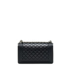 Chanel Medium Boy Calfskin Black Ruthenium Hardware