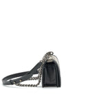 Chanel Small Boy With Crystals Lambskin Black Ruthenium Hardware