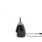 Chanel Small Coco Handle Caviar Black LGHW (Microchip)