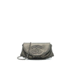 CHANEL HALF MOON WALLET ON CHAIN IN GREY