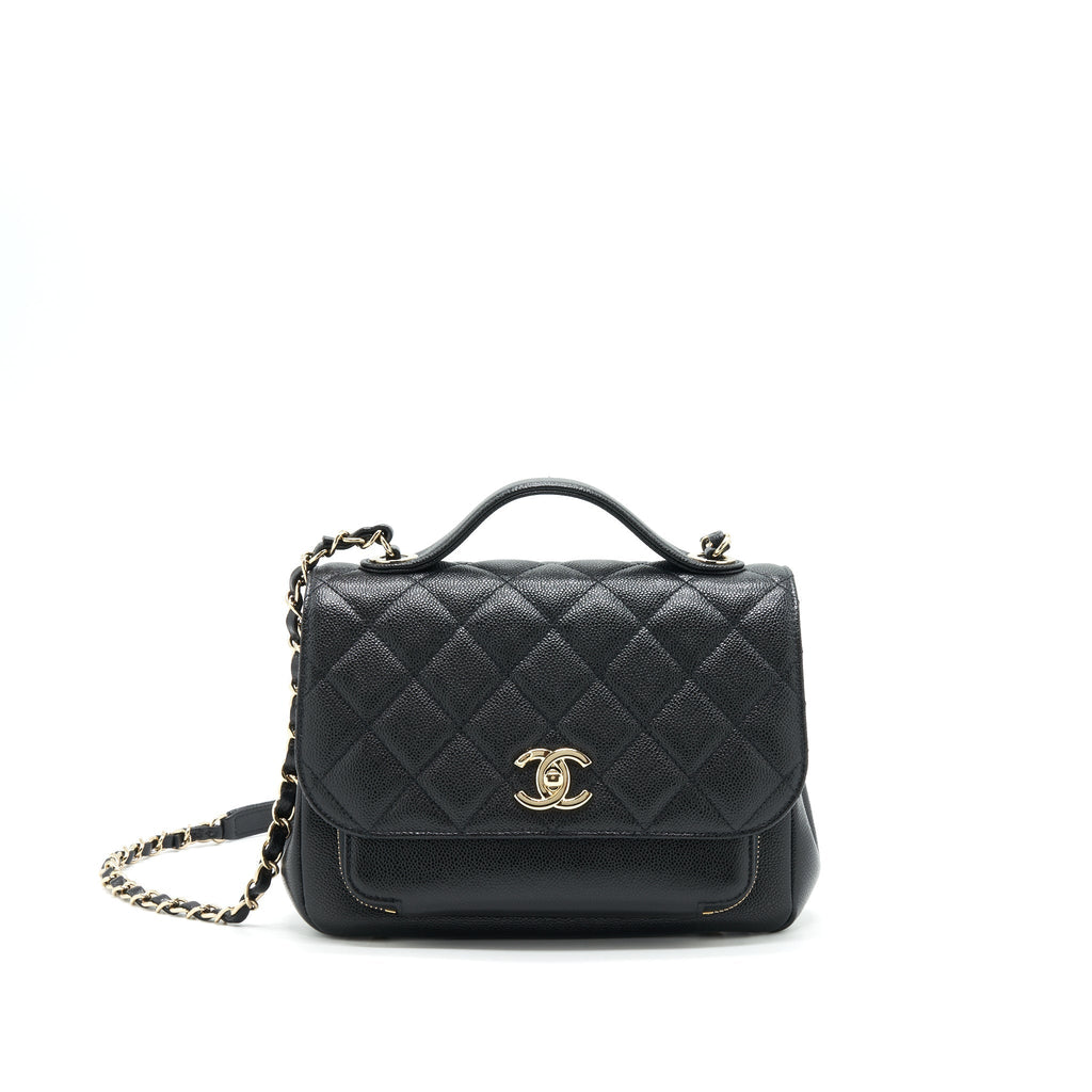 Chanel Medium Business Affinity Bag Caviar Black LGHW (Microchip)