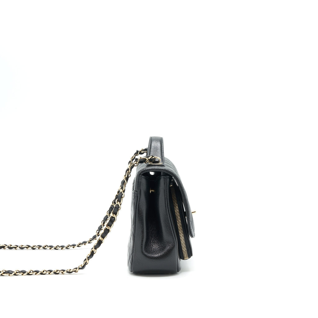 Chanel Medium Business Affinity Bag Caviar Black LGHW (Microchip)