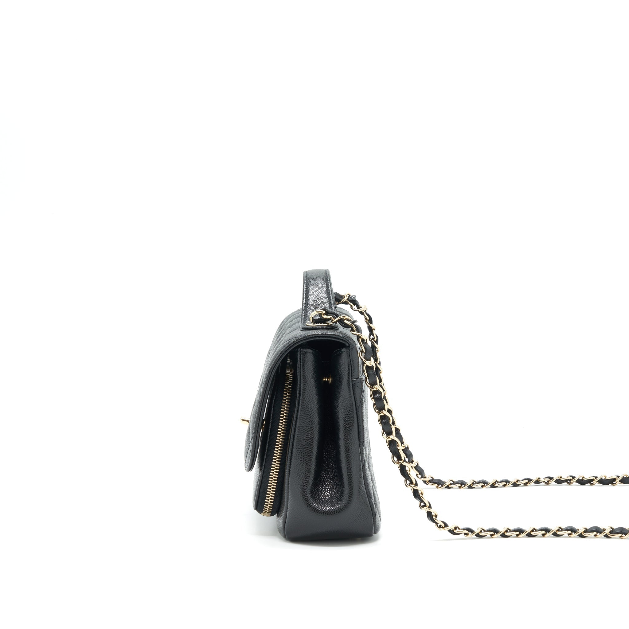 Chanel Medium Business Affinity Bag Caviar Black LGHW (Microchip)