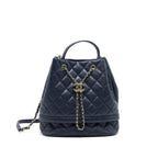 CHANEL BUCKET BAG IN Navy GHW
