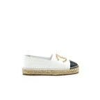 CHANEL White & Black Espadrilles Size35