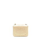 Chanel Mini Square Flap Bag Python Iridescent Light Beige SHW