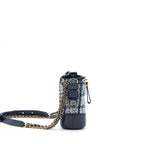 Chanel Small Gabrielle Hobo Bag Tweed Blue With Multi Colour Hardware