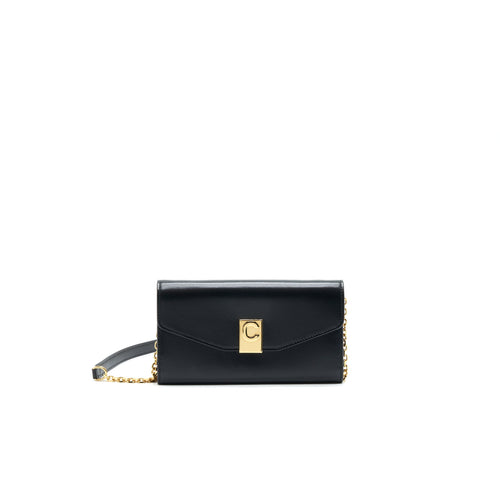 Celine Calfskin C Wallet on Chain Bag Black