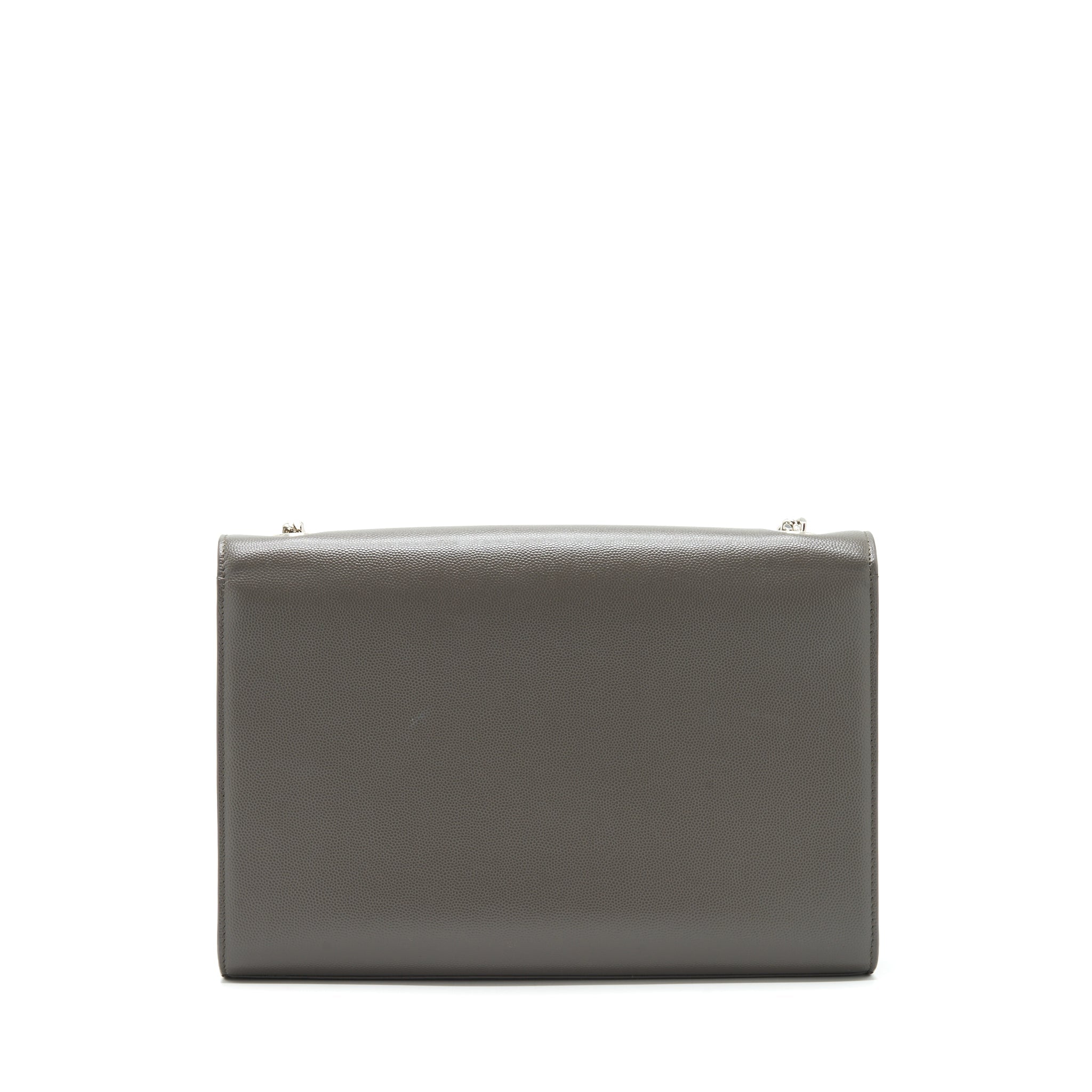 Saint Laurent(YSL) Large Monogramme Kate Chain Bag Grained Calfskin Grey SHW