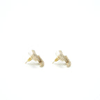 Chanel Round and CC Logo Earring Light Gold Tone