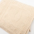 Chanel CC Logo Sock Slipper &Blanket Travel Set Cashmere Cream Knit