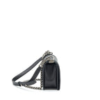 Chanel Medium Boy Bag Lambskin Black Ruthenium Sliver Hardware