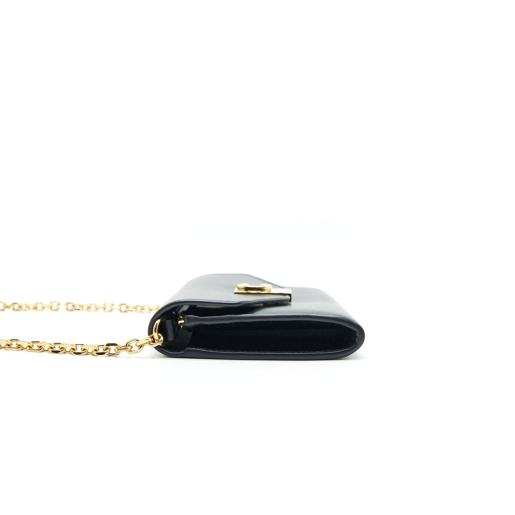 Celine Calfskin C Wallet on Chain Bag Black
