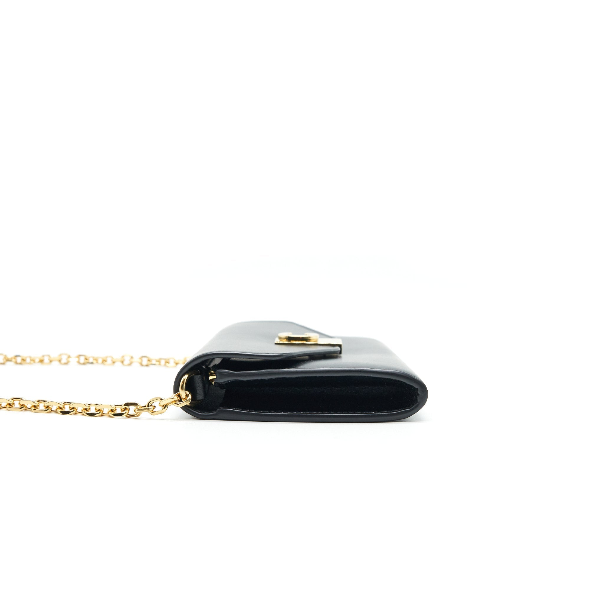 Celine Calfskin C Wallet on Chain Bag Black