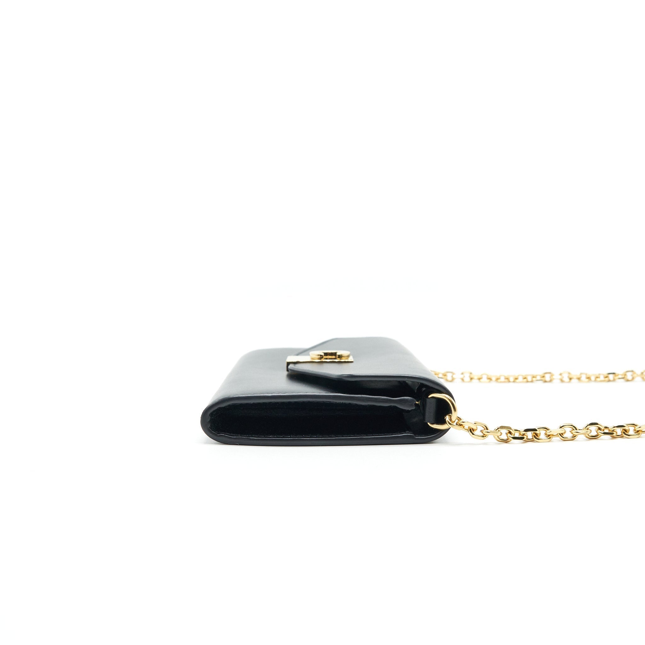 Celine Calfskin C Wallet on Chain Bag Black