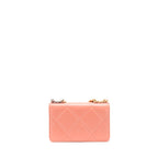 Chanel 19 Wallet on chain Goatskin Pink with Gold and silver hardware