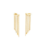 DIOR CD Star Pearls Dropped Earrings Gold Tone
