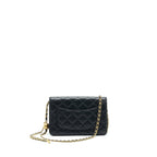 Chanel pearl crush wallet on chain Lambskin black GHW