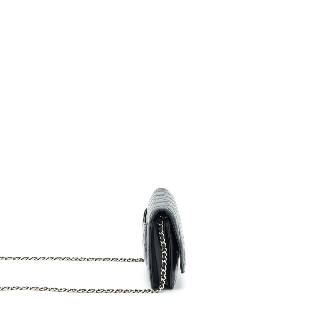 Chanel Wallet On Chain Lambskin Black SHW