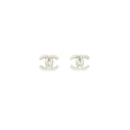 CHANEL CC LOGO CRYSTAL EARRINGS