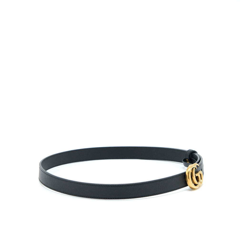 Gucci GG buckle Belt Calfskin Black Brushed GHW