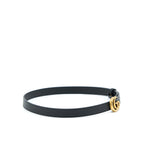 Gucci GG buckle Belt Calfskin Black Brushed GHW
