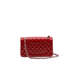 Chanel Medium Classic Double Flap Bag Patent Leather Red SHW