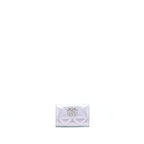 Chanel 19 Flap Card Holder Calfskin Iridescent Light Purple SHW