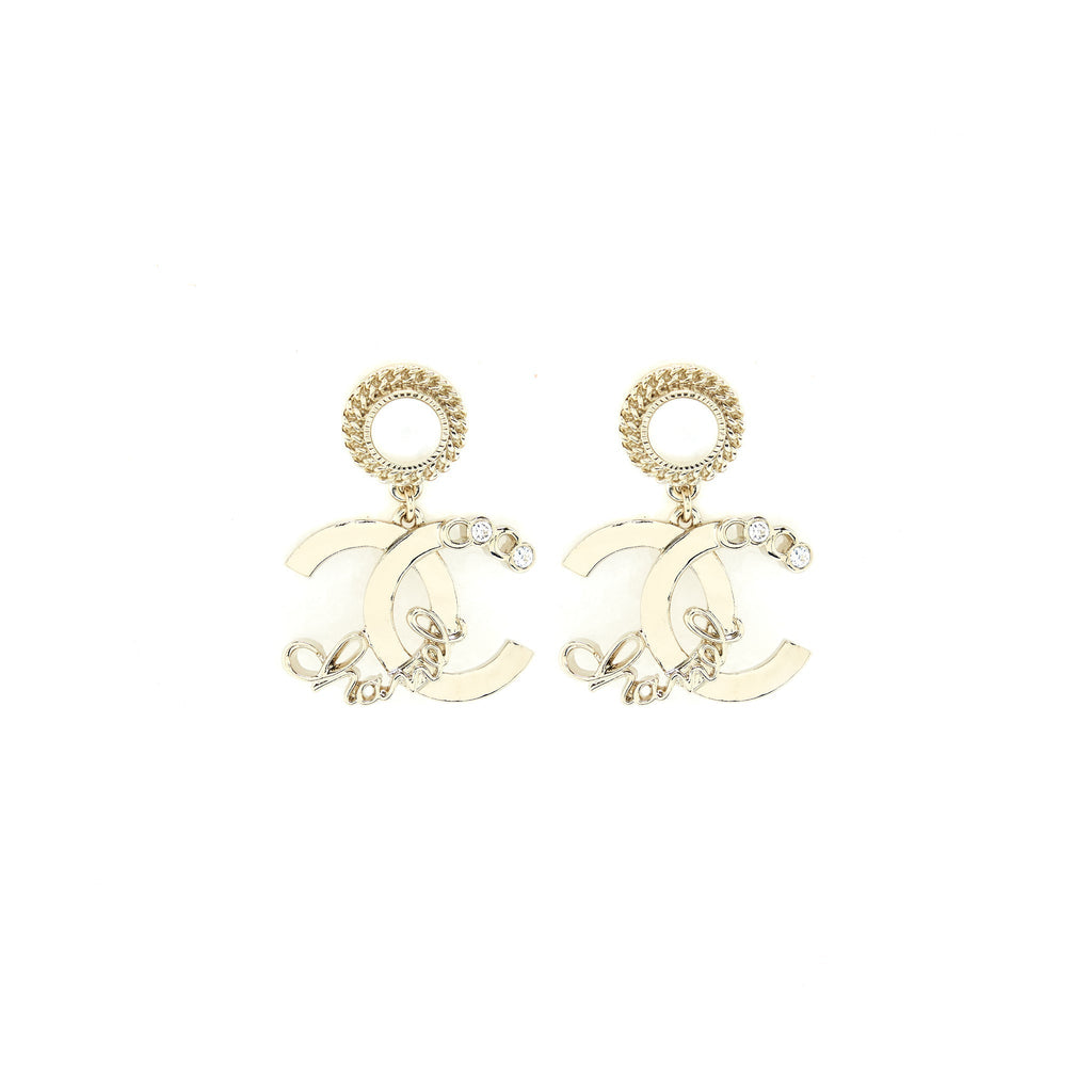 Chanel 22P Pearl Drop And Crystal Earring LGHW