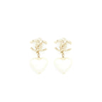 Chanel CC And Heart Earclips LGHW