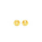 Chanel Vintage Round CC Logo Earclips 24K Plated GHW