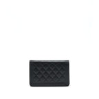 Chanel Boy Wallet On Chain Caviar Black Ruthenium Sliver Hardware (Microchip）