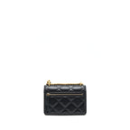 Chanel 22P Seasonal Mini Flap Bag Lambskin Black With Gold/ Black Hardware