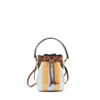 Fendi Mini Mon Tresor Bucket bag yellow and light blue