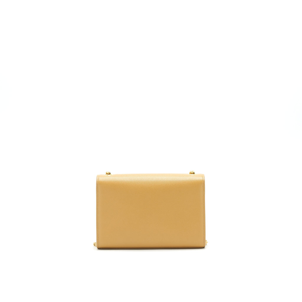 Saint Laurent Small kate Crossbody Bag Beige GHW