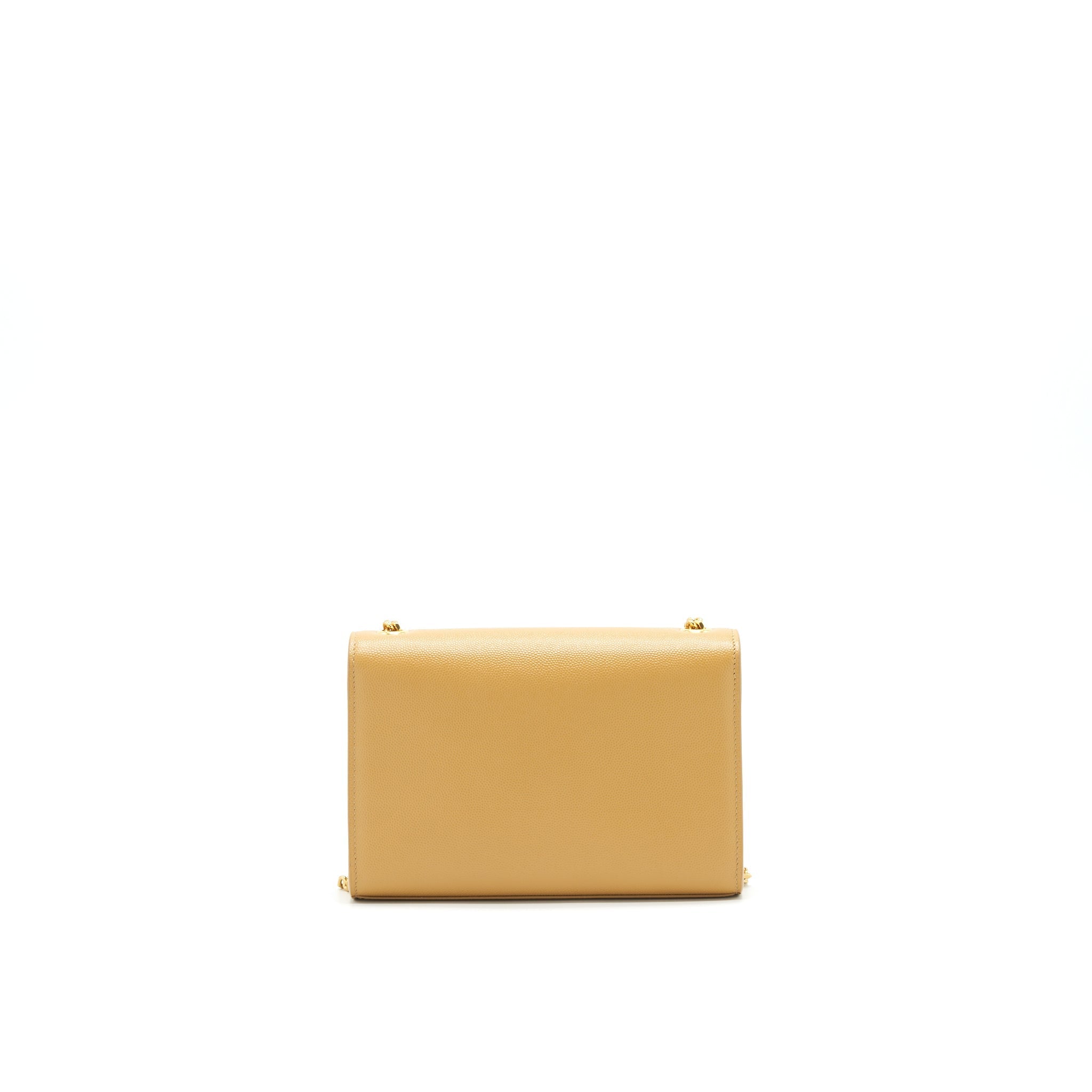 Saint Laurent Small kate Crossbody Bag Beige GHW