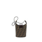 Fendi Vintage Mini Bag Canvas/Leather FF Jacquard SHW