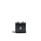 CHANEL MINI TRENDY CC CHAIN WALLET BLACK LGHW
