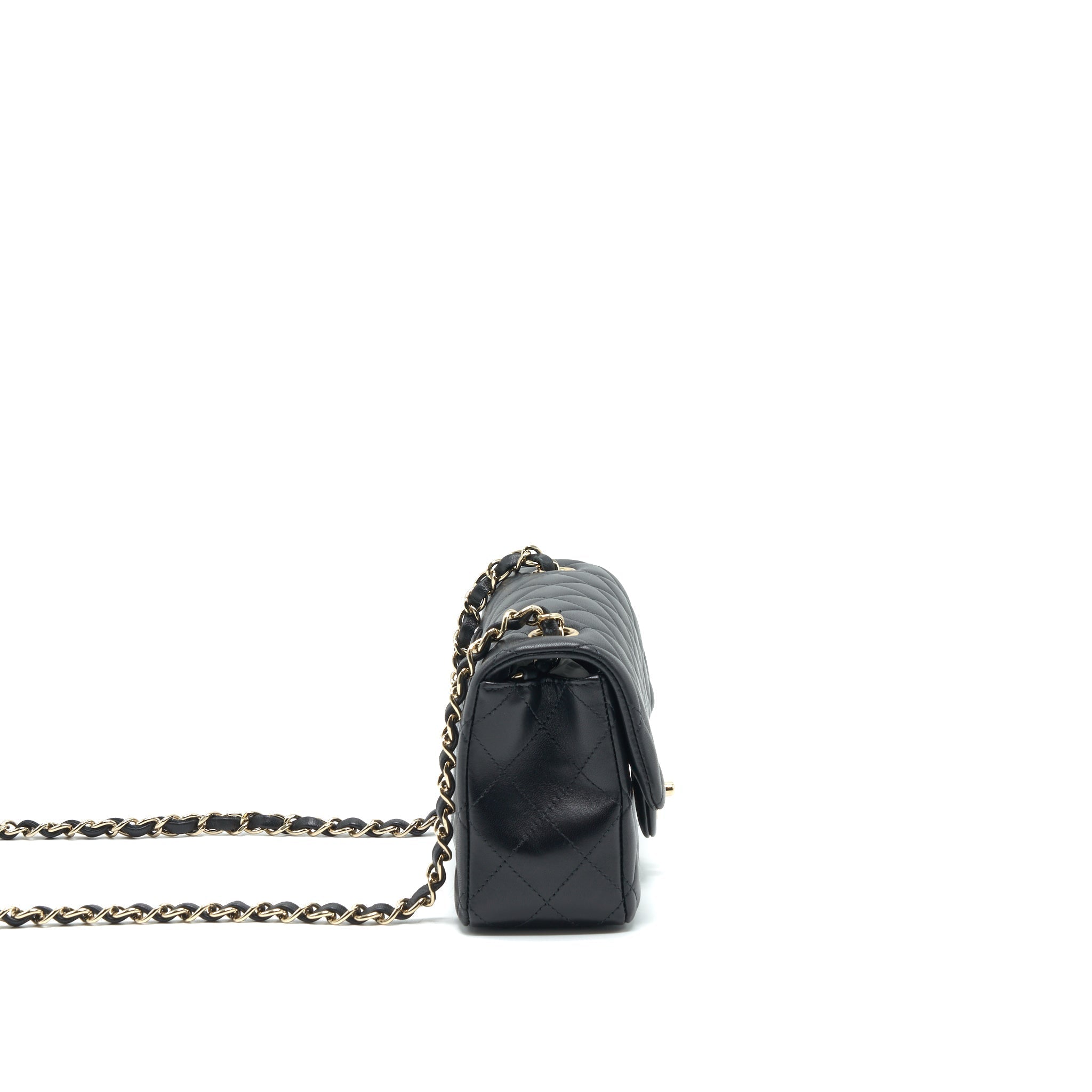 Chanel Mini Rectangular Flap Bag Lambskin LGHW(Microchip)