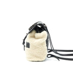 Chanel Mountain Small Backpack Shearling With Quilted Calfskin Ruthenium Hardware
