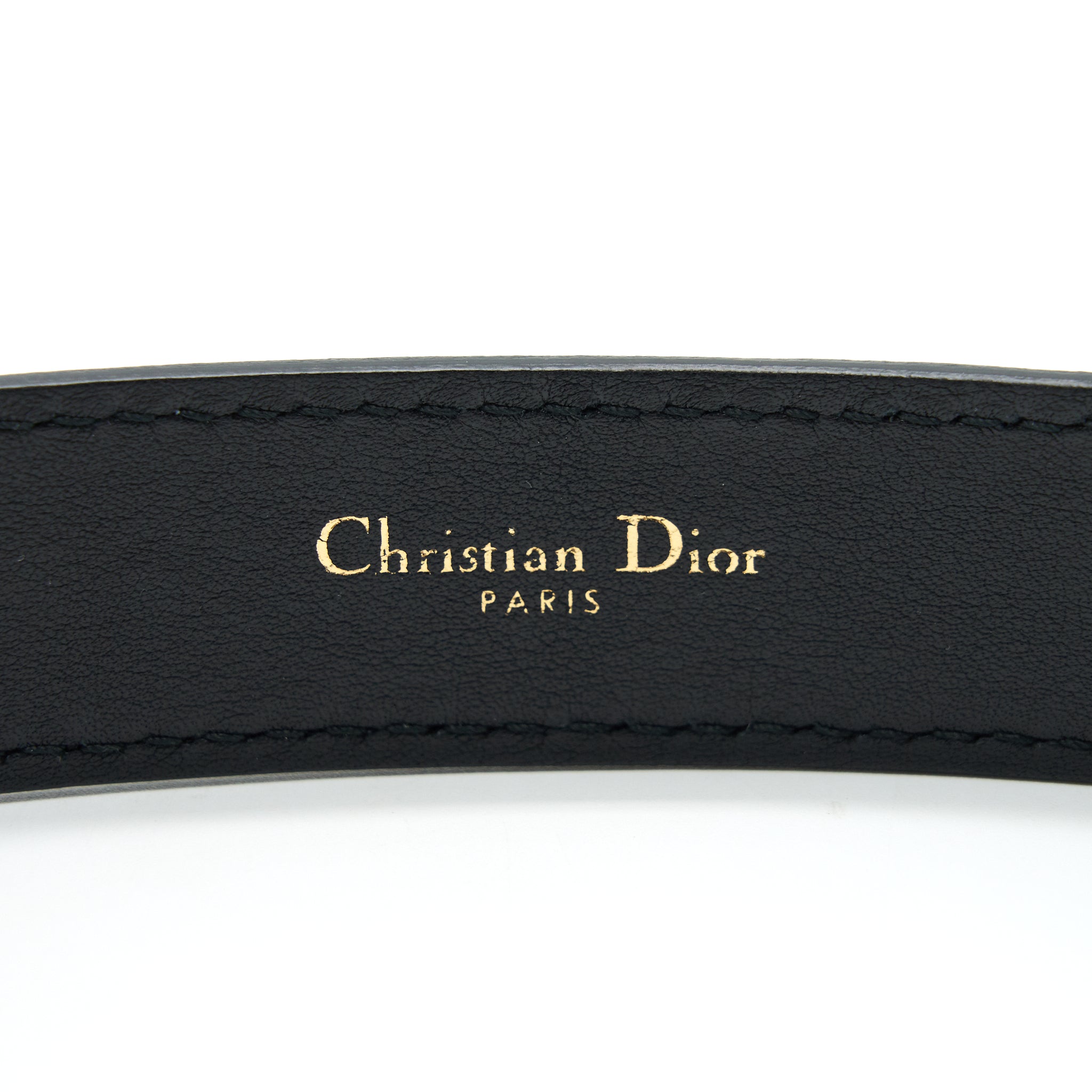 Dior size 70 D-fence Belt Black Smooth Calfskin 30mm