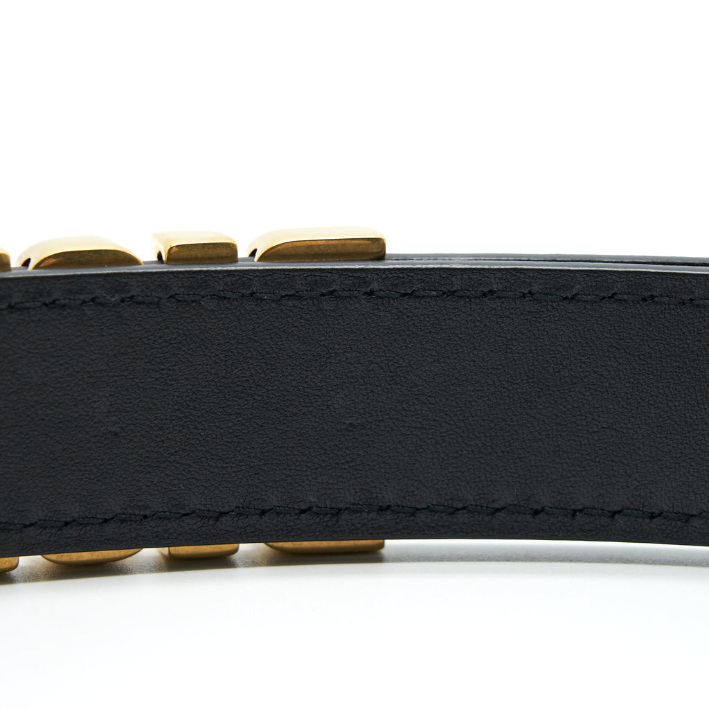 Dior size 70 D-fence Belt Black Smooth Calfskin 30mm