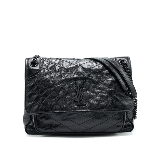 Saint Laurent Niki Large Bag In Black and Black Hardware