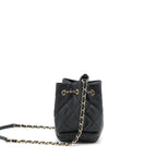 Chanel drawstring Bucket bag Quilted Lambskin Black LGHW